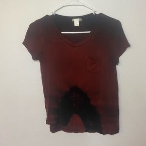 Maroon / Black Splat BOZZOLO T-Shirt